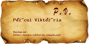 Pócsi Viktória névjegykártya
